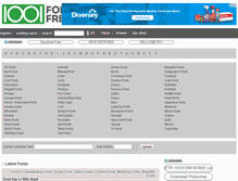 Tablet Screenshot of 1001fontsfree.com
